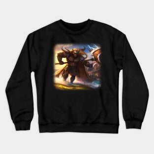 Viking god going to war Crewneck Sweatshirt